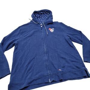 Disney Parks Disneyland Mickey American flag hoodie full zip jacket knit